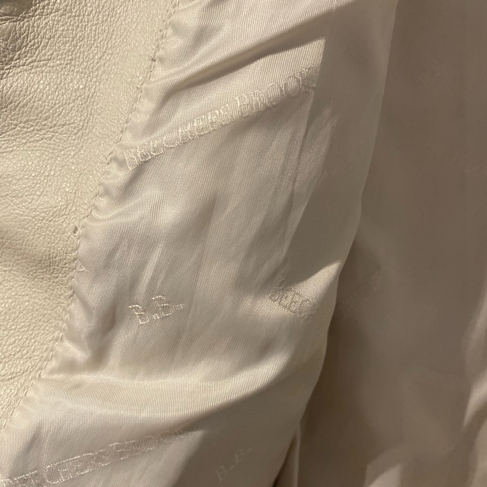 Cream Leather Jacket - Picture 9 of 12